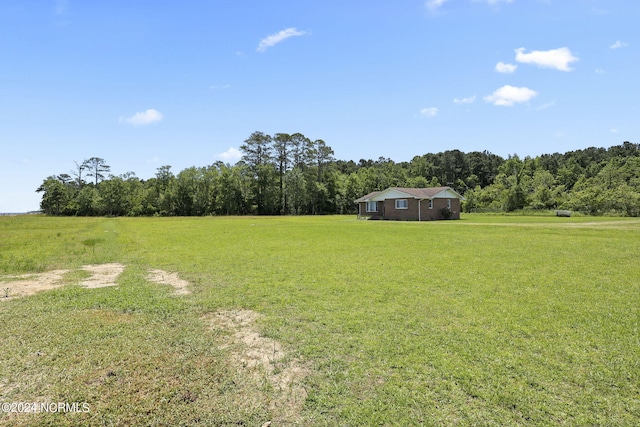 view of yard featuring a rural view