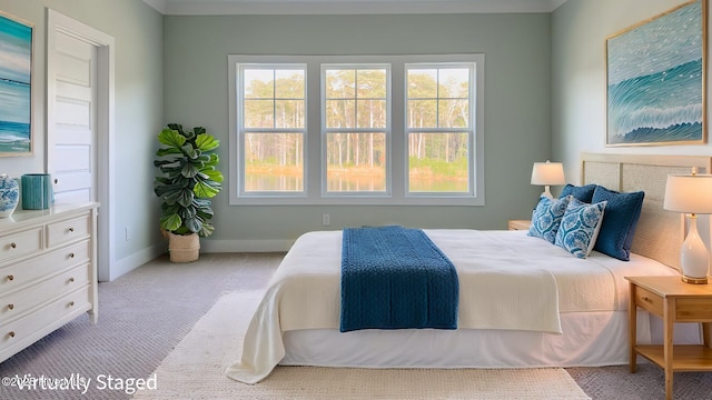 view of carpeted bedroom