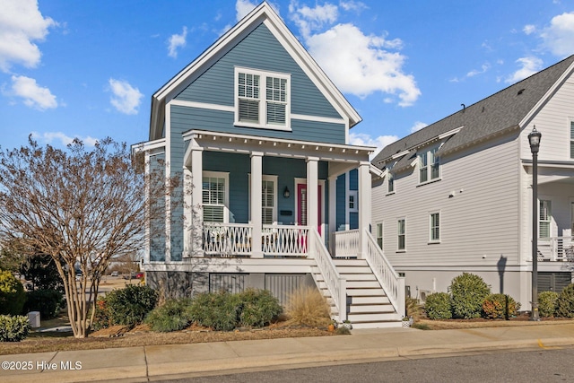 view of front of house with a porch