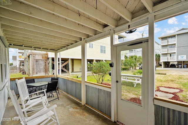 view of sunroom / solarium