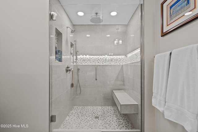 bathroom with an enclosed shower