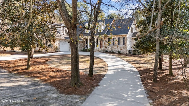 view of front facade with a garage