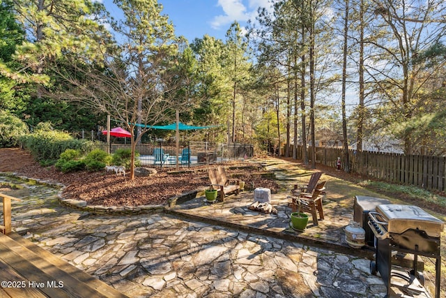 view of patio / terrace featuring area for grilling