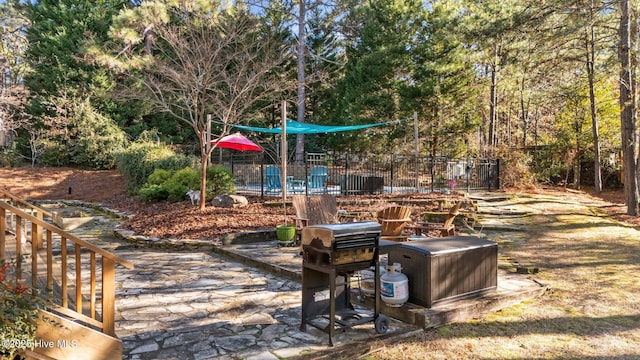 view of yard featuring a patio