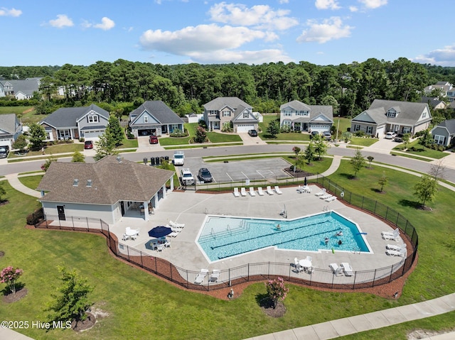 birds eye view of property