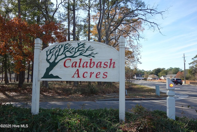 view of community sign