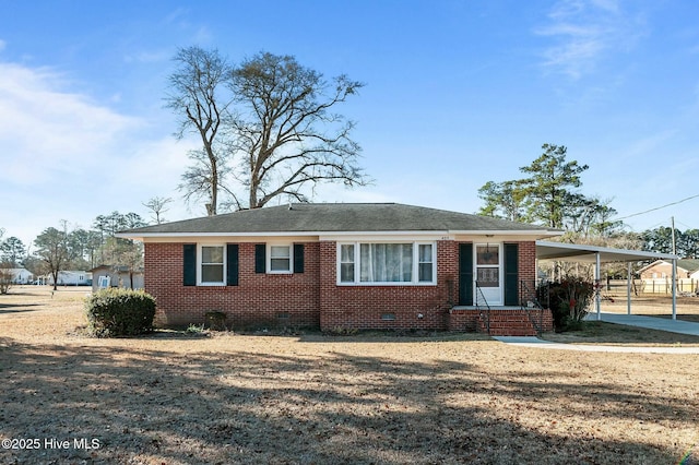 view of front of house featuring a carport