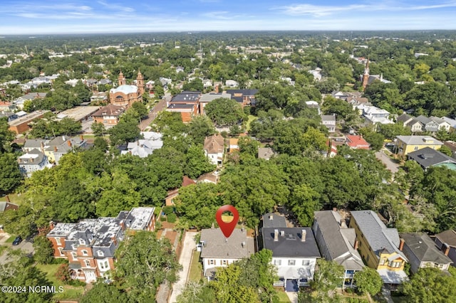 aerial view with a residential view