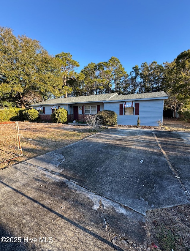 view of ranch-style home