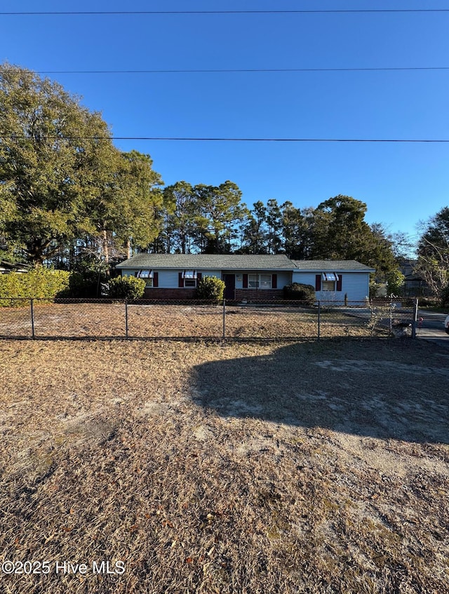 view of single story home