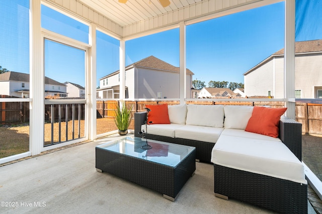 view of sunroom / solarium