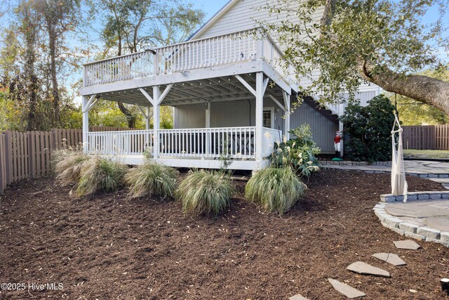 exterior space with a deck