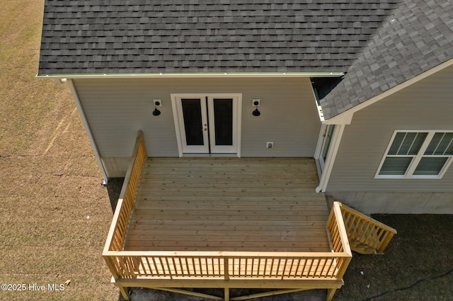 exterior space featuring french doors