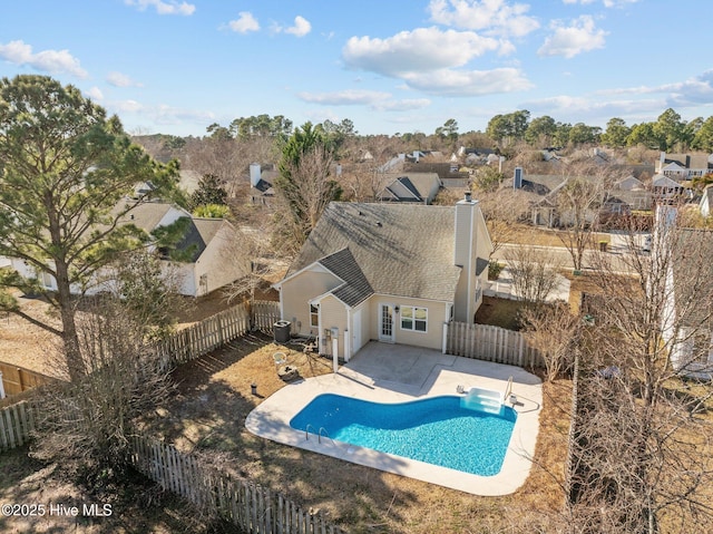2214 Splitbrook Ct, Wilmington, NC 28411 - view of pool with a fenced backyard, a patio, and a residential view