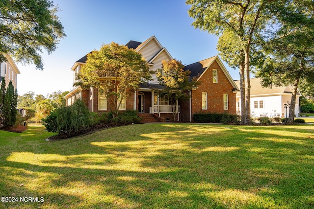 view of front of house with a front yard