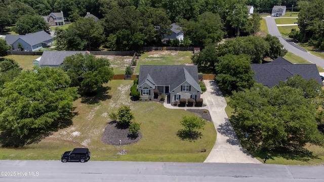 220 Everett Yopp Dr, Sneads Ferry, NC 28460 - view from above of property with a tree filled landscape