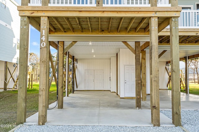 view of patio featuring a carport