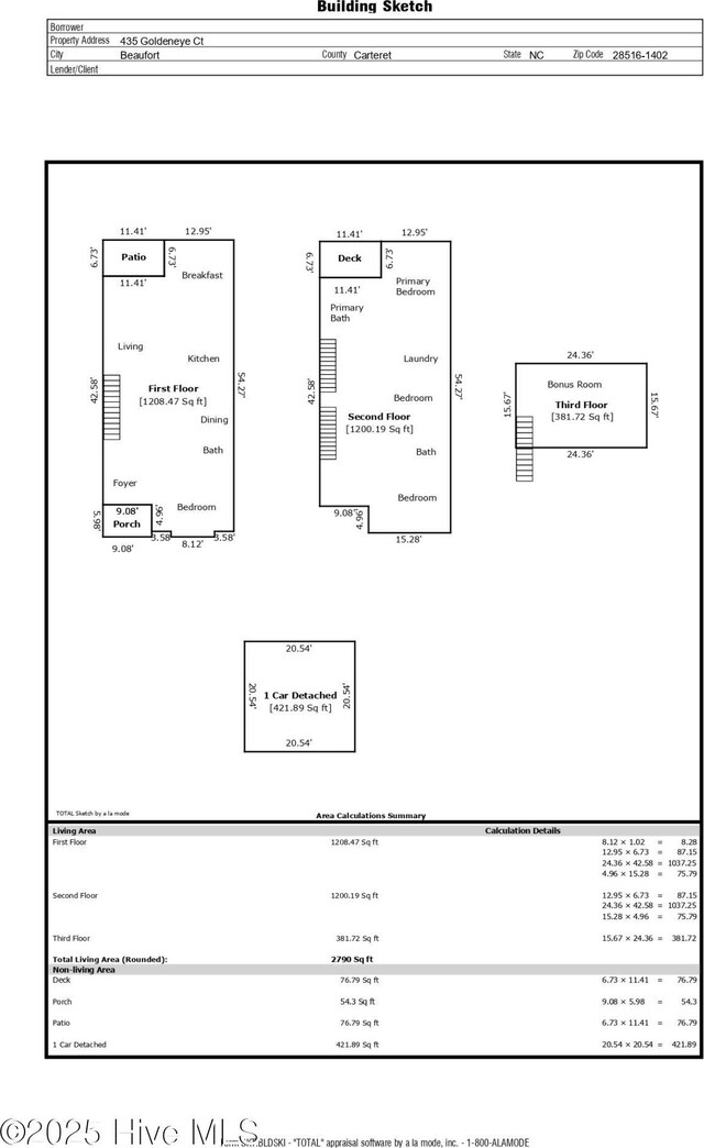 435 Goldeneye Ct, Beaufort, NC 28516 - room layout