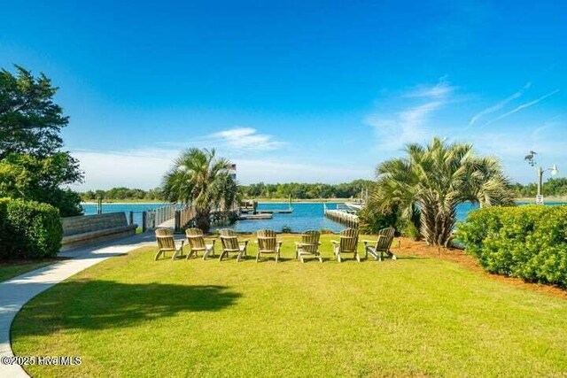 435 Goldeneye Ct, Beaufort, NC 28516 - view of property's community featuring a yard and a water view
