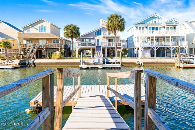 27 Newport St, Ocean Isle Beach, NC 28469 - dock area with a water view