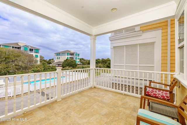 116 Salter Path Rd Unit 102Seabrook, Pine Knoll Shores, NC 28512 - view of patio with a community pool