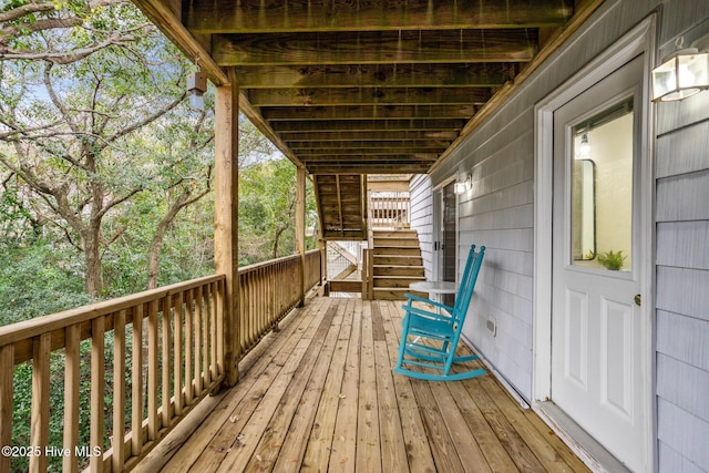 view of wooden terrace