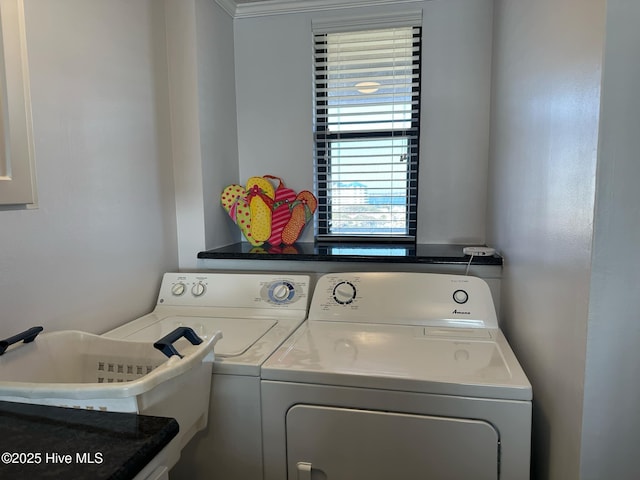 laundry area featuring washer and clothes dryer