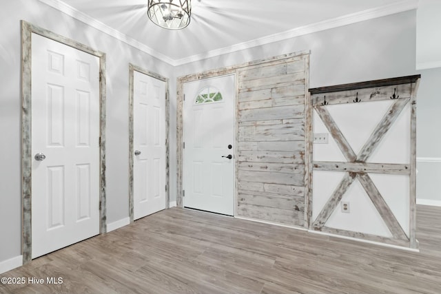 foyer featuring light wood-type flooring