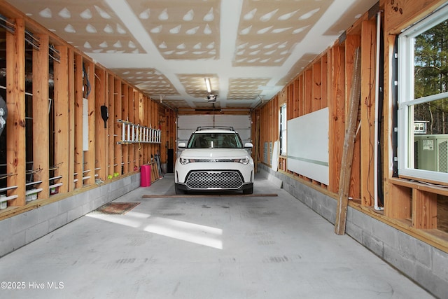 garage featuring a garage door opener