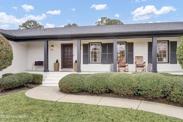 view of front of home with a porch