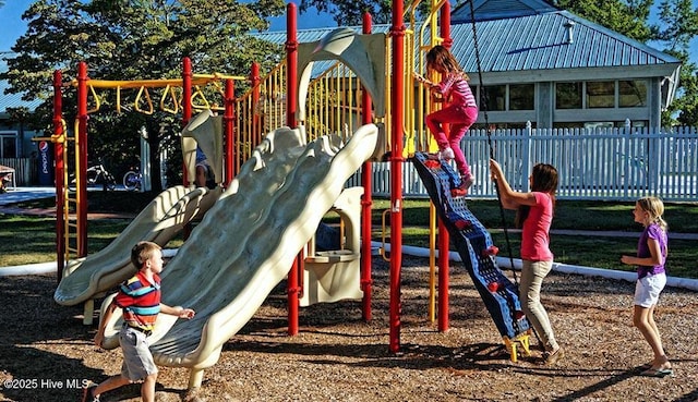 view of jungle gym