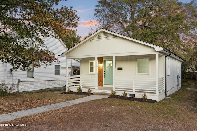 bungalow with covered porch