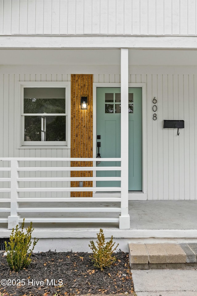 view of doorway to property