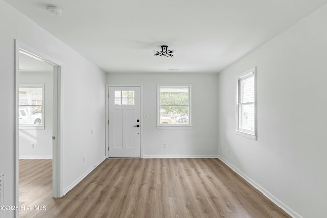 foyer featuring light hardwood / wood-style flooring