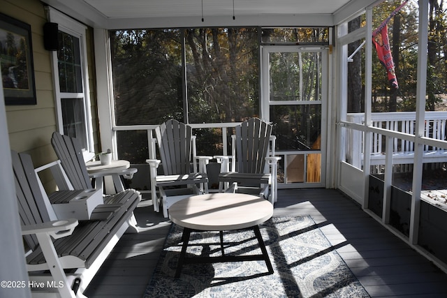 view of sunroom