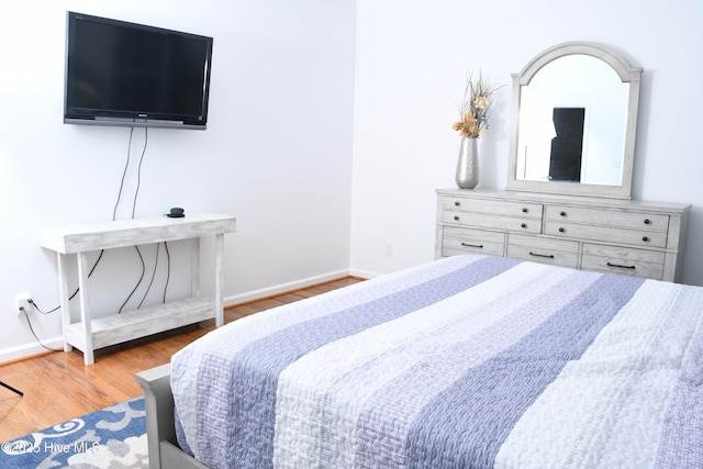 bedroom featuring light hardwood / wood-style floors