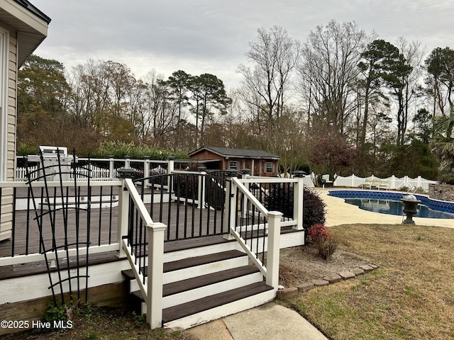 view of wooden deck