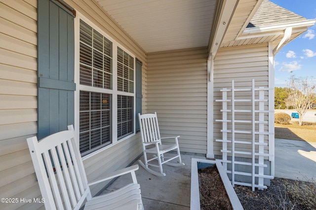 view of patio with a porch