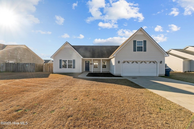 view of front facade with a front lawn