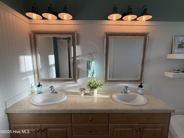 bathroom with vanity