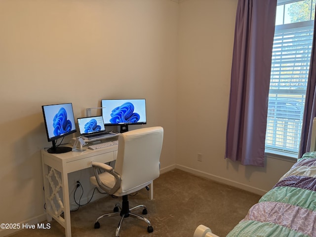 office with carpet floors