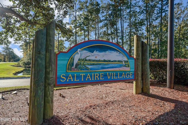 view of community sign