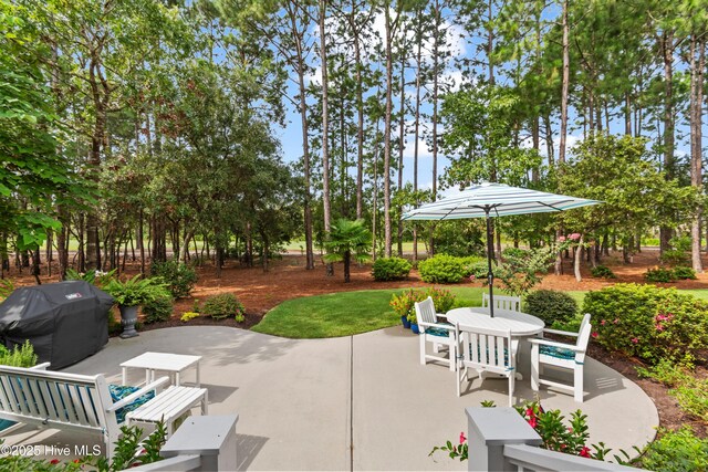 view of patio with grilling area