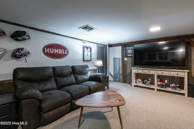 view of carpeted living room