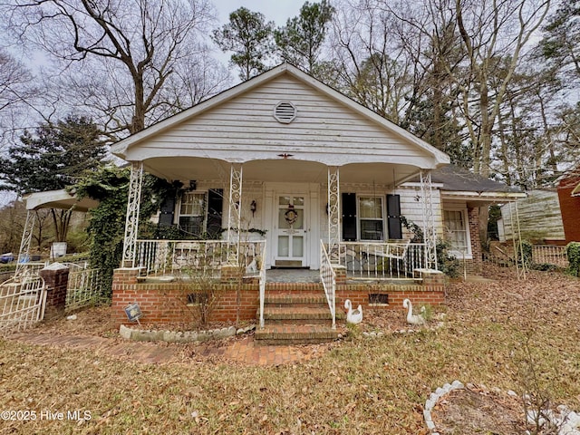 bungalow with a porch