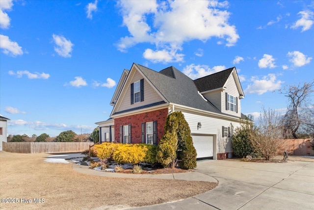 view of property exterior featuring a garage