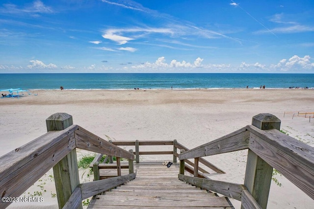 property view of water with a view of the beach