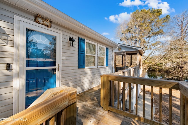 view of wooden deck