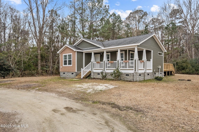 view of front facade with a porch