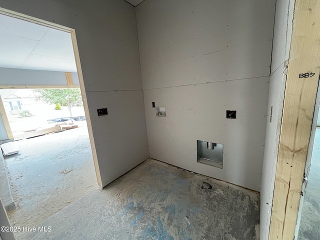 laundry room with laundry area, hookup for a washing machine, and electric dryer hookup